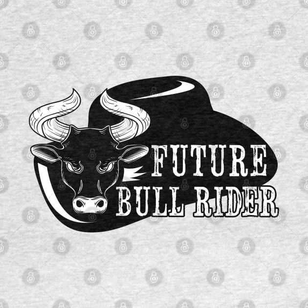 Mechanical Bull Riding Future Bull Rider Rodeo Lover Barrel Racing Western by RetroZin